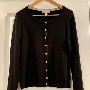 Banana Republic Extra Fine Merino Wool Cardigan, Gold Buttons, Size M